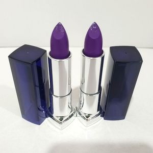 Lot of 2 Maybelline Color sensational Bold Lipstick #830 Violet Vixen